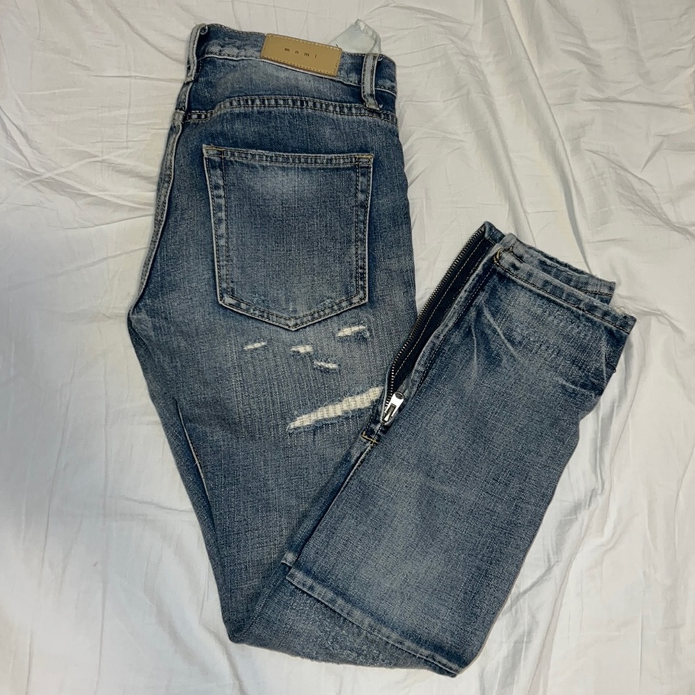 Mnml jeans with zippers adjustment